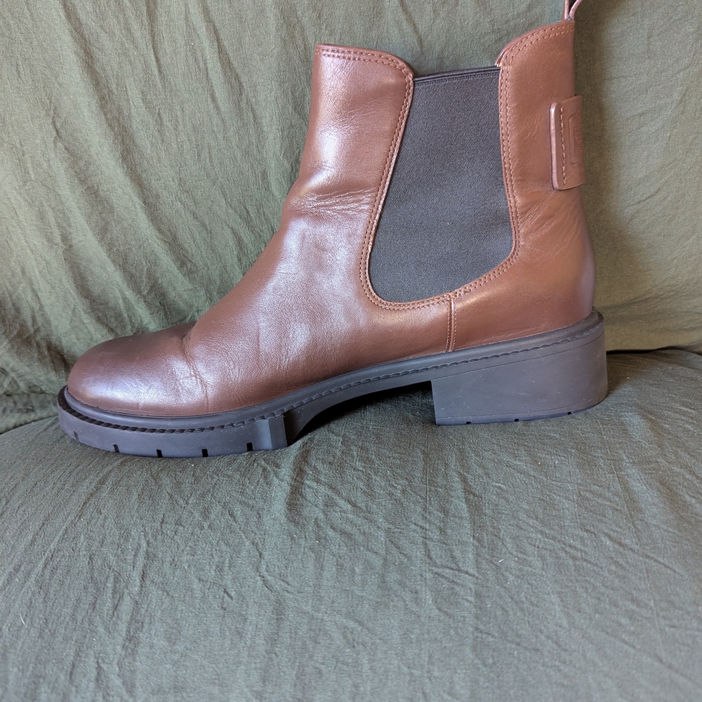 Coach Brown Leather Ankle Boots - Picture 6 of 9